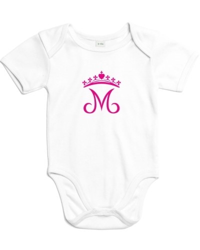 AGATHE Body bébé avec couronne mariale fleurdelisée