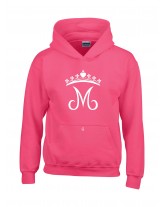 ELIZABETH Sweat capuche catholique pour fille et jeune fille avec une jolie couronne mariale fleurdelisée