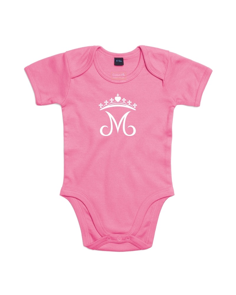 AGATHE Body bébé avec couronne mariale fleurdelisée