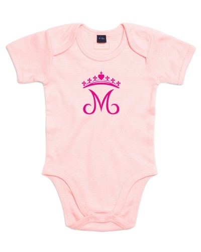 AGATHE Body bébé avec couronne mariale fleurdelisée