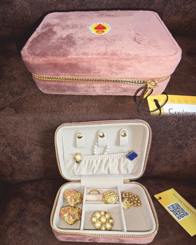 Boite à bijoux en velours MECHTILDE Sacré Coeur