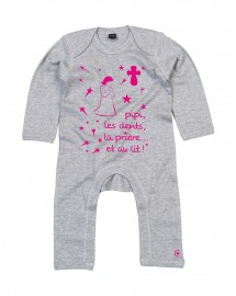 JULIENNE Pyjama barboteuse pour bébé "avant d'aller dormir"