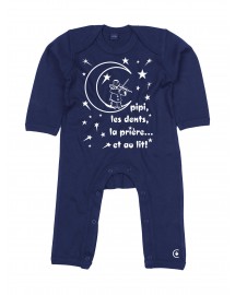 THEODORE Pyjama barboteuse pour bébé "avant d'aller dormir"